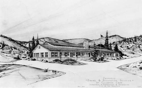Proposed dining & recreation building, a drawing