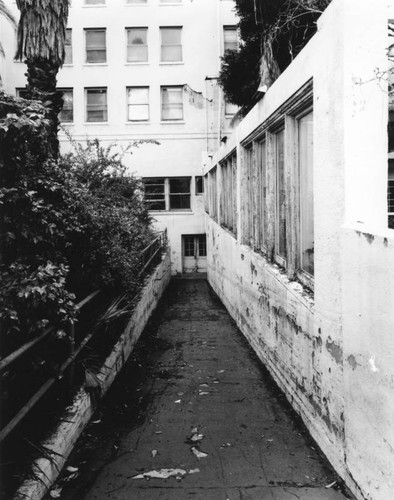 Ambassador Hotel, workers entrance, facing north