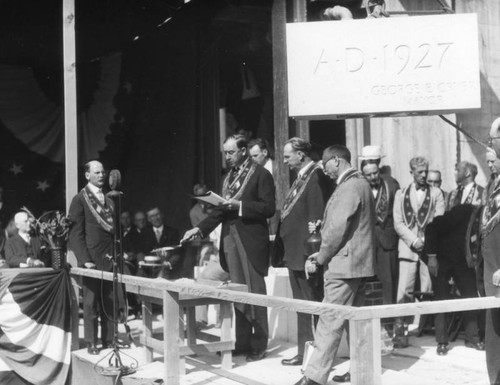 Los Angeles City Hall cornerstone