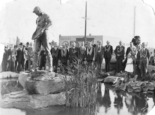 Unveiling of the 'Pioneer Fountain Group' statue