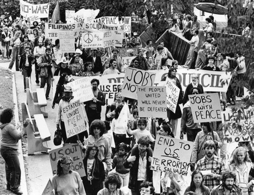 Protest against U.S. intervention in El Salvador