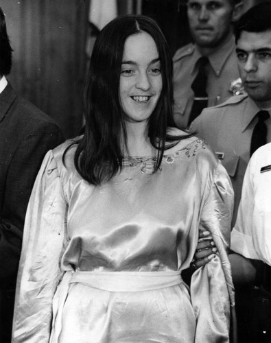 Susan Atkins on her way to court