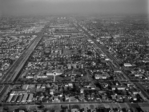 Ardmore Avenue and Firestone Boulevard, looking east