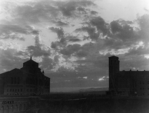 Sunset view of UCLA campus