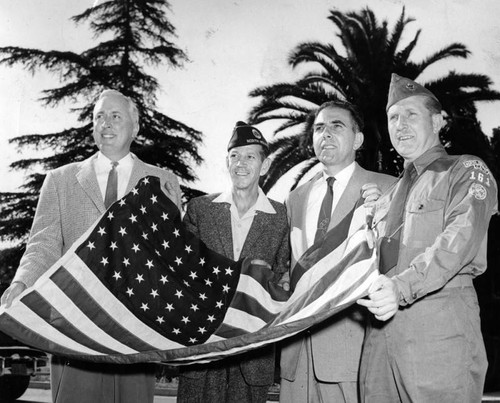 Legion presents flag to Scouts