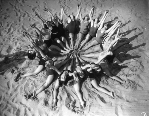 Young women at the beach