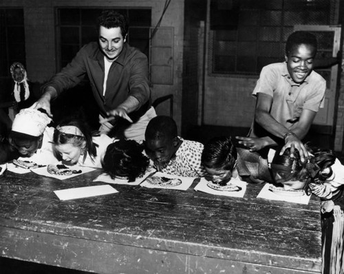 Pie eating contest, Ramona Gardens