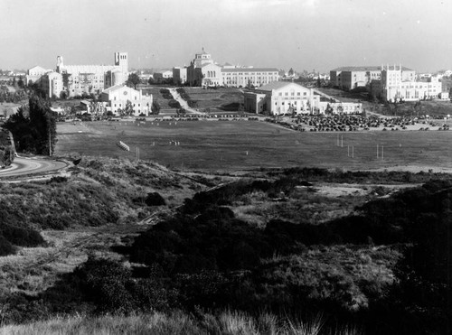 View of U.C.L.A.'s campus buildings