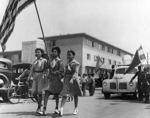 Aliso Village children march in parade