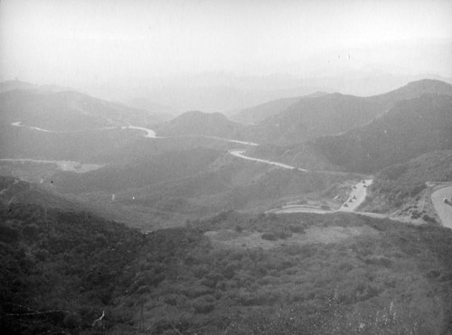 View of the Santa Monica Mountains from Mount Hollywood