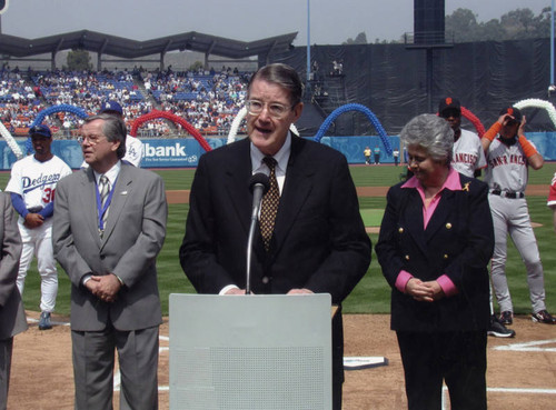 Peter O'Malley at Dodgers Stadium