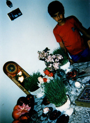 Table set for traditional Iranian New Year