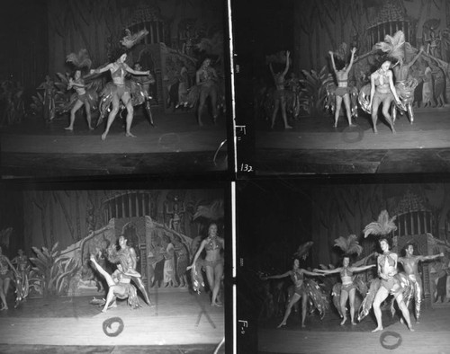 Dancers on stage, Earl Carroll Theatre