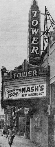 Marquee of Tower Theatre