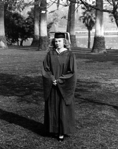 Helena Nuksa in cap and gown