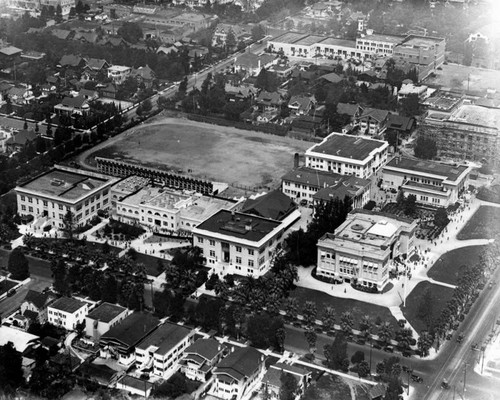 Aerial view of Hollywood High School