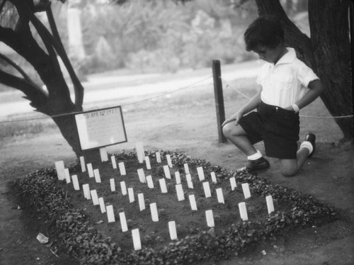 Child and duck graves