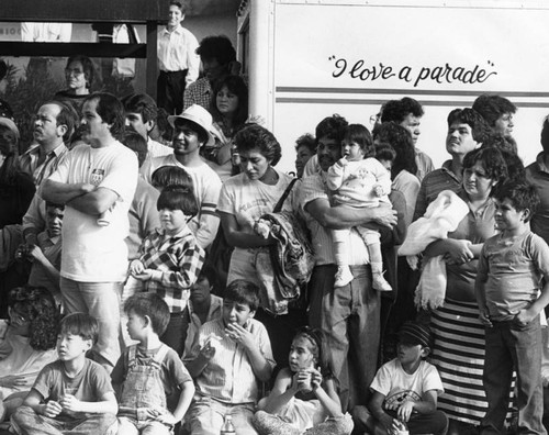 Parade watchers in Huntington Park