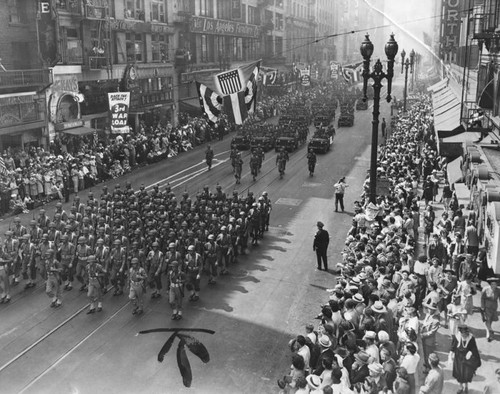 Military might marches down Broadway