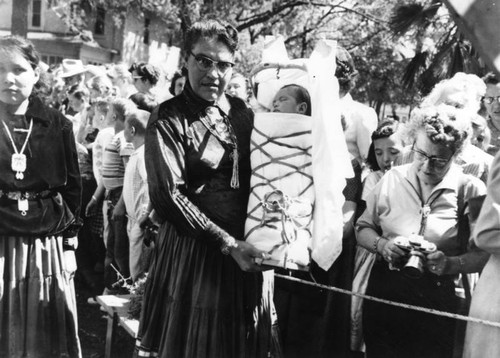 Navajo woman and child