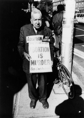 Anti-abortion protester