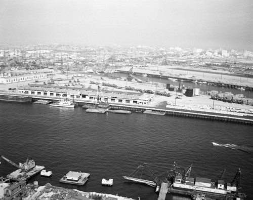 Piers "D" and "E", Long Beach Harbor, looking east