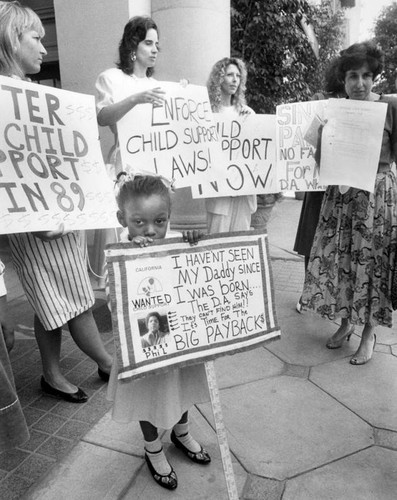 NOW protest lack of child support