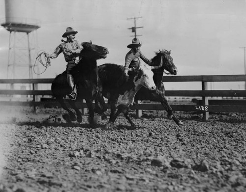 Rodeo riders at L.A. Fiesta