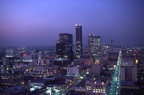 Downtown Los Angeles at night