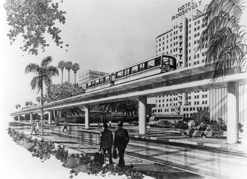 Proposed Hollywood elevated train