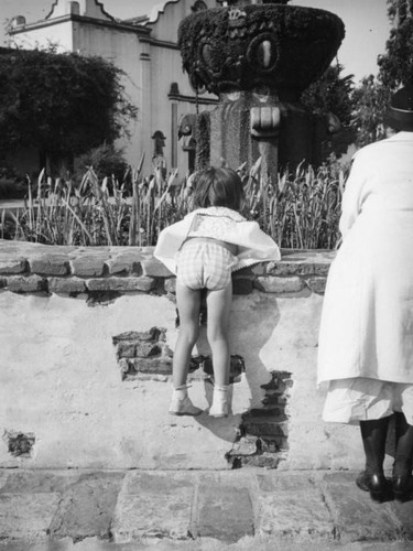 Looking into the fountain, Mission San Luis Rey, Oceanside