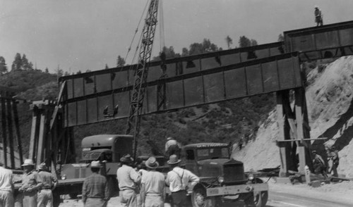 Bridge construction, view 1