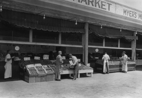 Produce display at the market