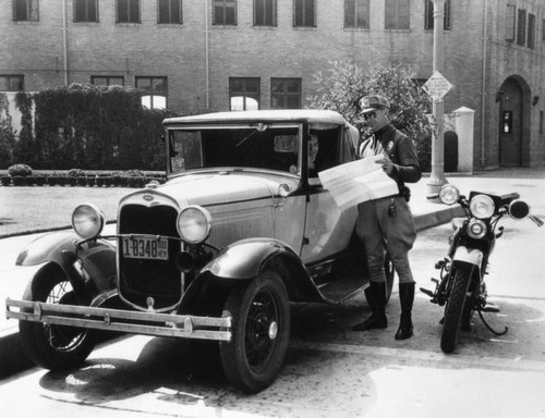 Help from a motorcycle policeman