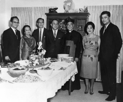 Group in dining room