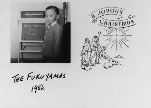 Christmas card from Japanese American family