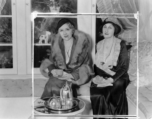 Mary Pickford having tea