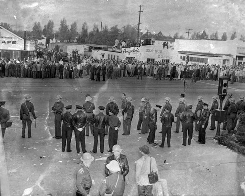 Strikers gathered at Warner Brothers studio