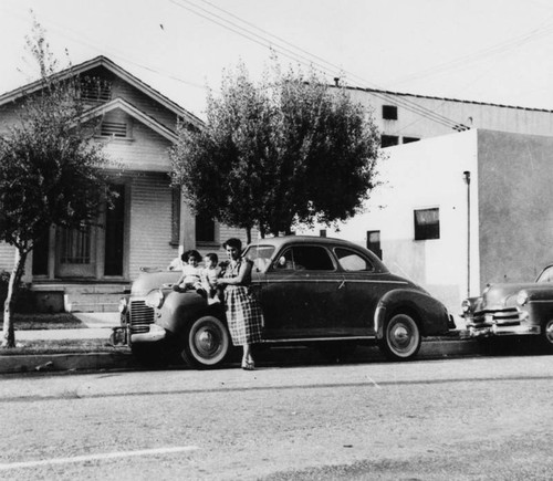 Mexican American woman with children