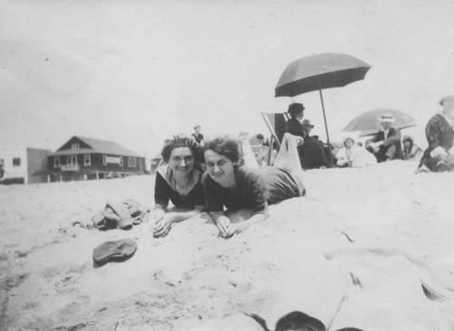 Lying on the beach