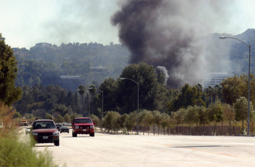 Fire in the hills of Van Nuys