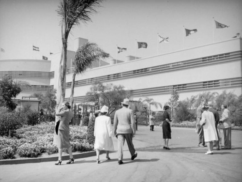 Waiting outside the gates at Hollywood Park