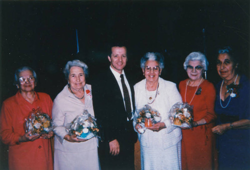 Armenian American women with pastor