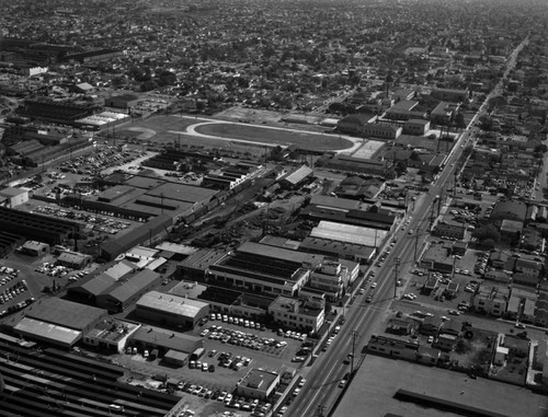 Soto Street and 57th Street, Huntington Park, looking southeast