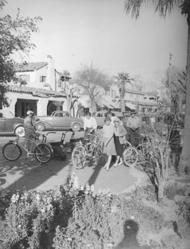 Bike and scooters parked in Palm Springs