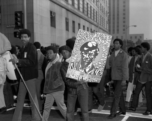 Thousands protest Black Panther Raid, Civic Center