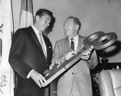 Mayor Yorty and Ronald Reagan