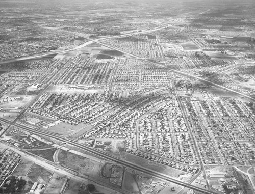 Downey Manor housing development, looking northwest