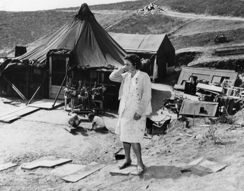 Tent serves as slum home