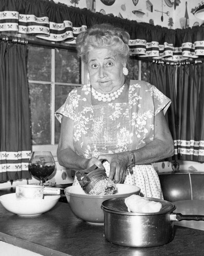 Verna Felton takes time for cooking